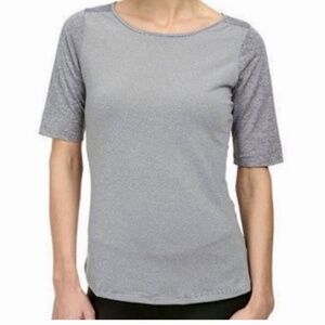 Prana Kaylin Heather Gray Short Sleeve Size Small